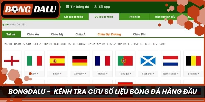 Bongdalu -  Kênh tra cứu số liệu bóng đá hàng đầu