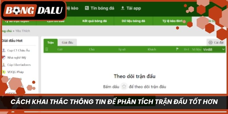 Cách khai thác thông tin để phân tích trận đấu tốt hơn